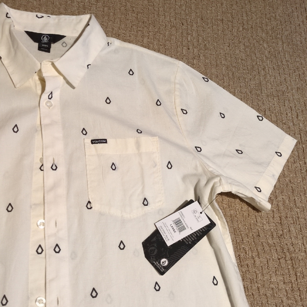 Volcom Men's White Short Sleeve Shirt